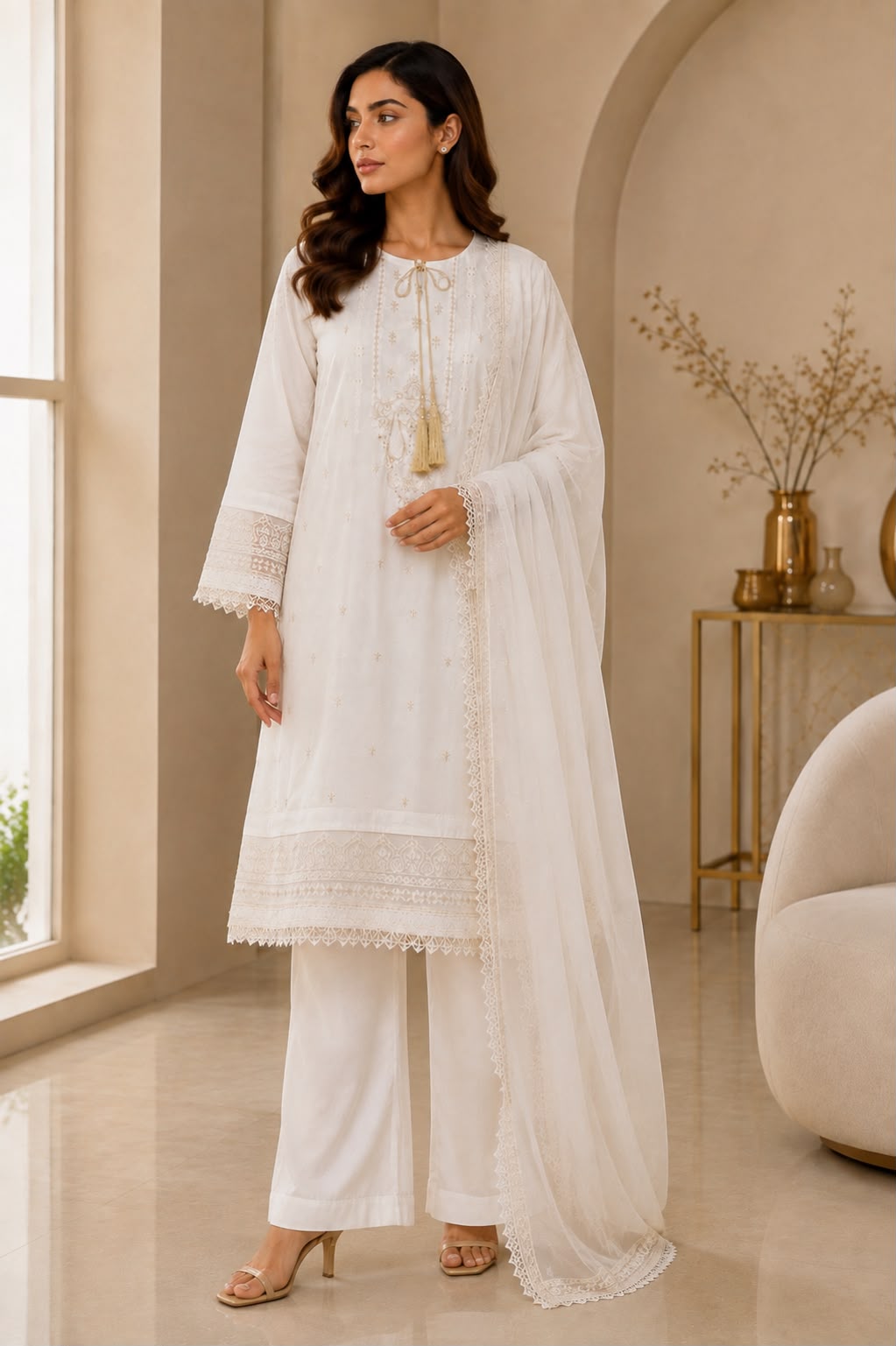 3 Piece Embriodered Casual (Pret) view 2
